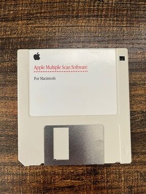 Apple Beige and Silver 3.5" Floppy Disk - Apple Multiple Scan Software